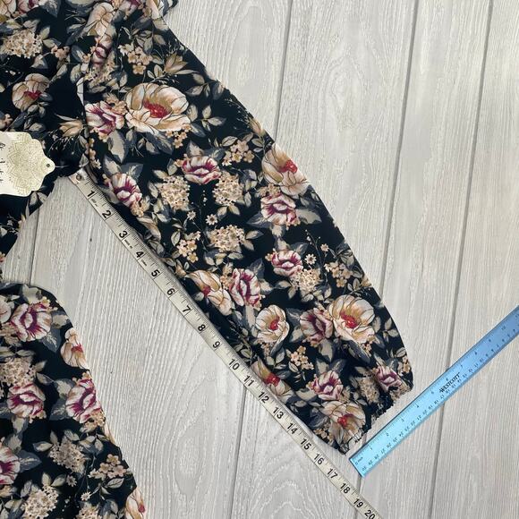 Altar’d State Women's Black Floral Romper with Maxi Half Skirt Size Large NEW - Picture 9 of 12